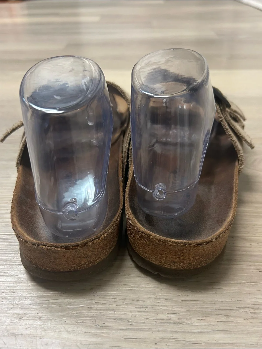 Naot Men’s Sandals Sz US 11 EU 44 Beige Santa Barbara 2 Suede 2 Strap Slide